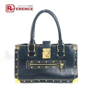 Louis Vuitton Suhali Fabulo Studded Shoulder Tote Bag Black Leather